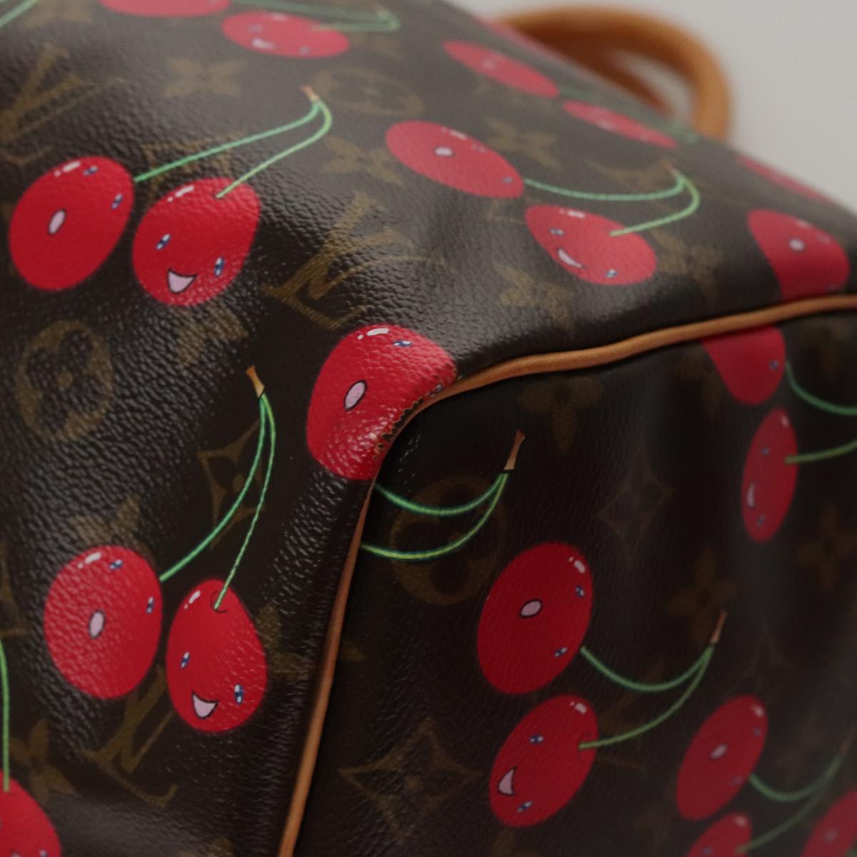 Louis Vuitton Monogram Cherry Keepall 45 Boston Bag