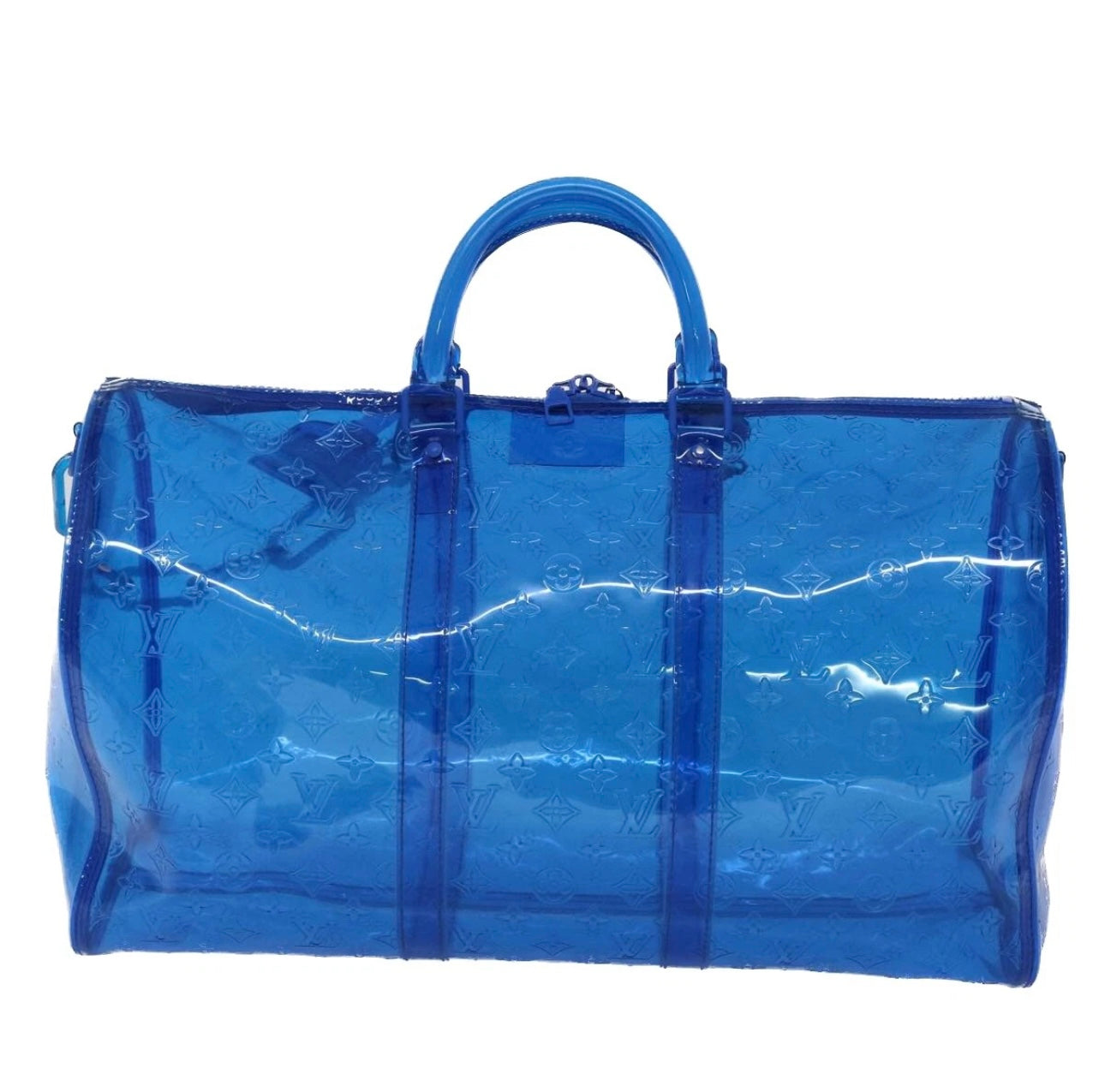 Louis Vuitton Monogram Vinyl Keepall Bandoulière 50 Bag – Blue