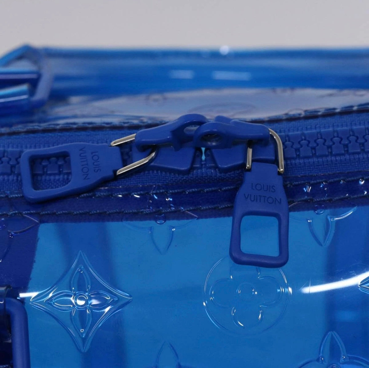 Louis Vuitton Monogram Vinyl Keepall Bandoulière 50 Bag – Blue