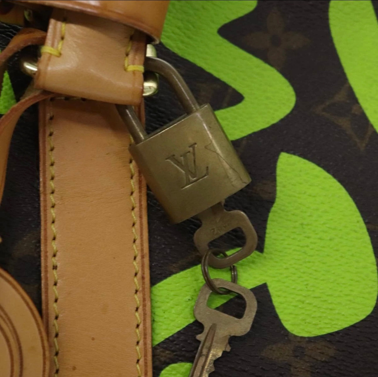 Louis Vuitton Monogram Graffiti Keepall 50 Boston Bag – Vert