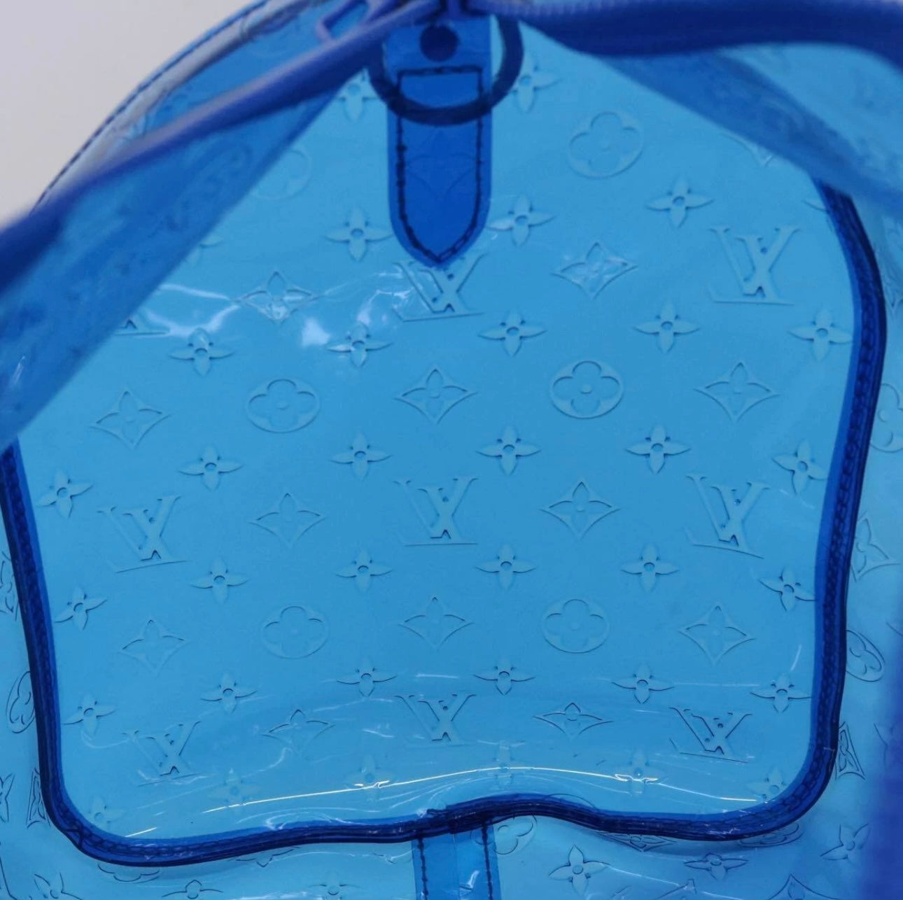 Louis Vuitton Monogram Vinyl Keepall Bandoulière 50 Bag – Blue