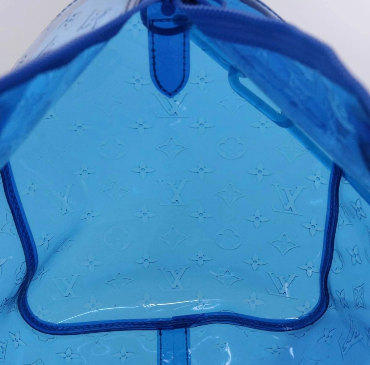Louis Vuitton Monogram Vinyl Keepall Bandoulière 50 Bag – Blue