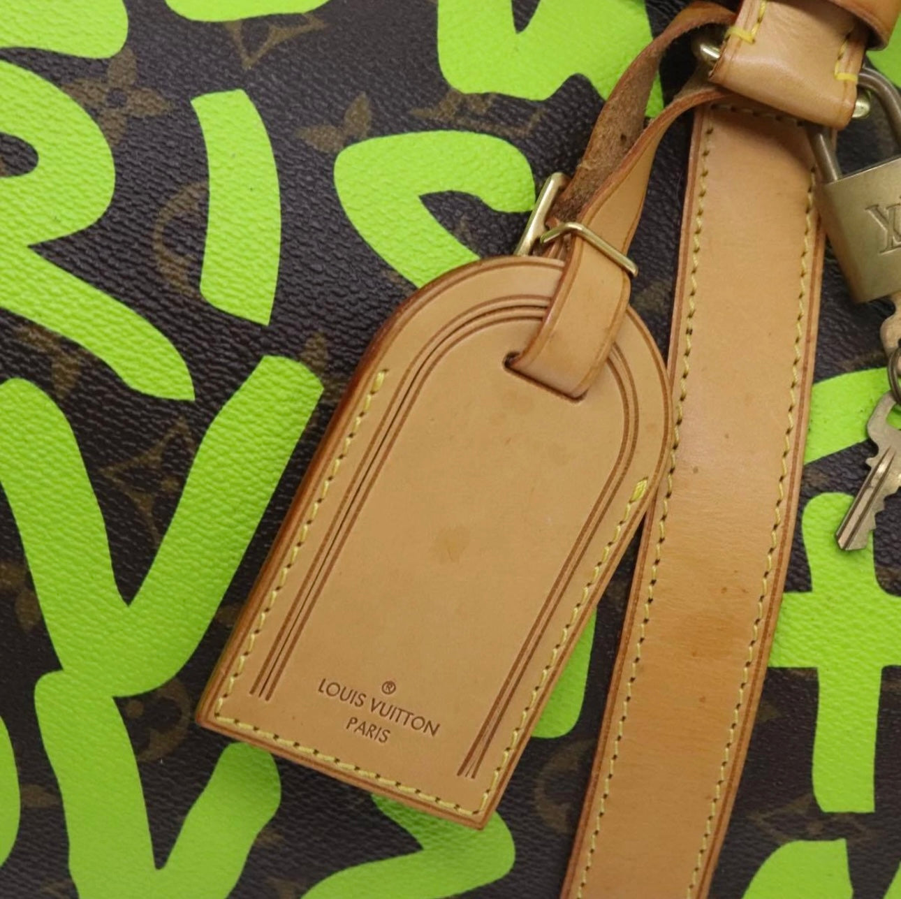 Louis Vuitton Monogram Graffiti Keepall 50 Boston Bag – Vert