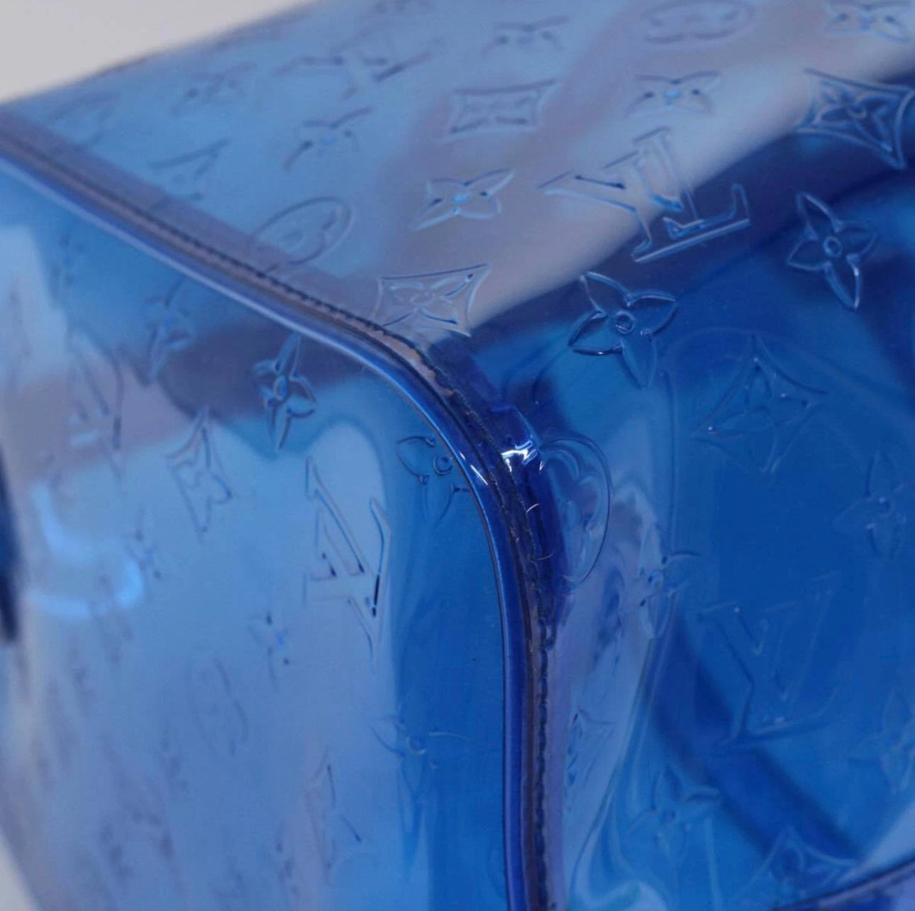 Louis Vuitton Monogram Vinyl Keepall Bandoulière 50 Bag – Blue