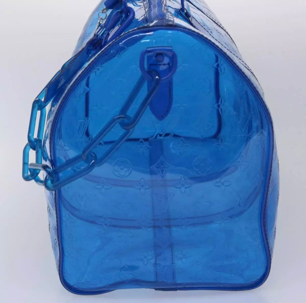 Louis Vuitton Monogram Vinyl Keepall Bandoulière 50 Bag – Blue