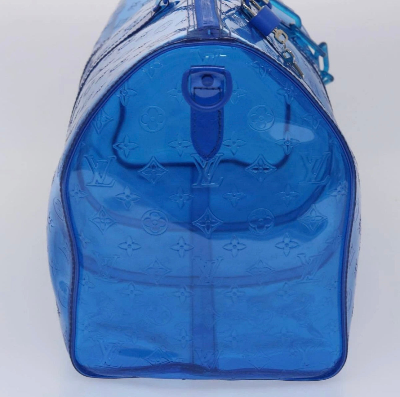Louis Vuitton Monogram Vinyl Keepall Bandoulière 50 Bag – Blue