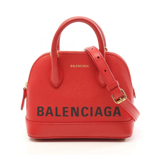 Balenciaga Ville Top Handle XXS Crossbody – Red Leather