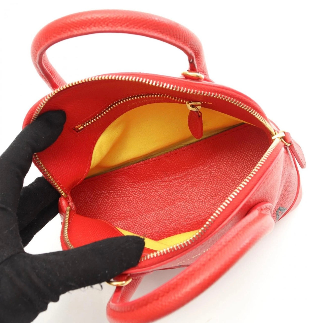 Balenciaga Ville Top Handle XXS Crossbody – Red Leather