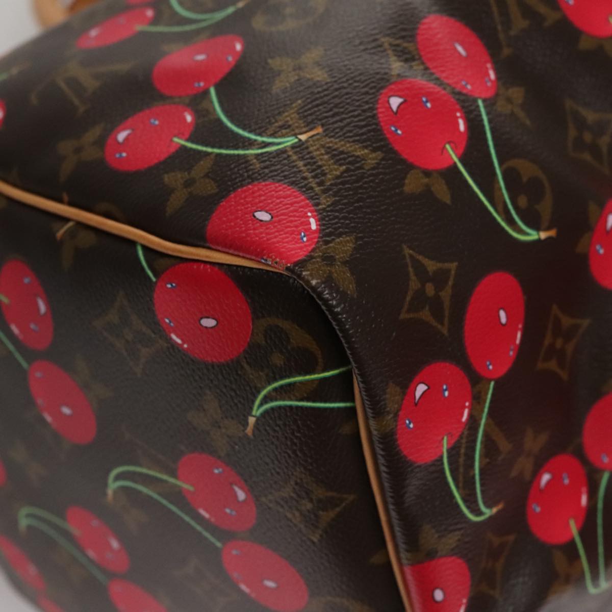 Louis Vuitton Monogram Cherry Keepall 45 Boston Bag