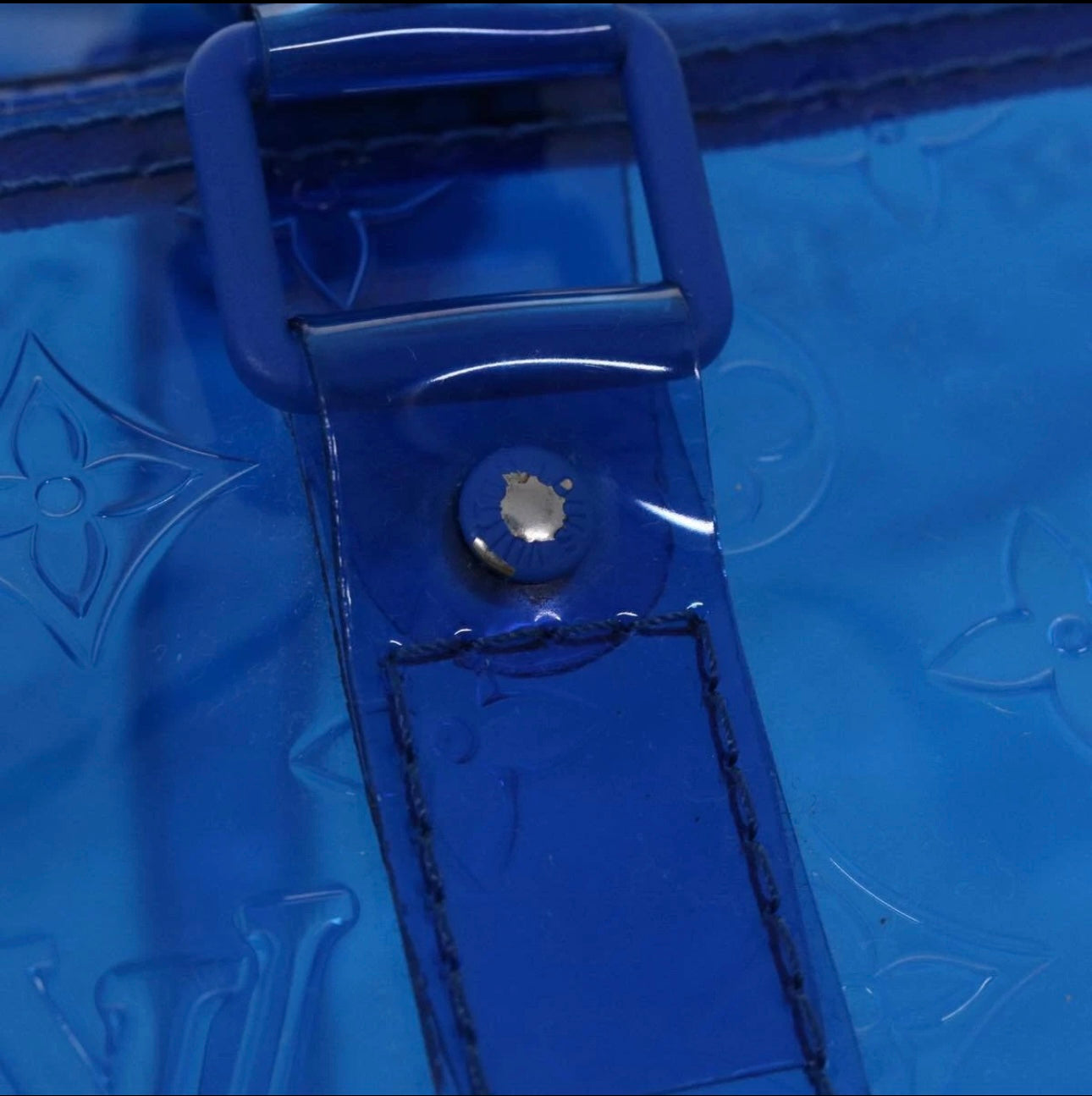 Louis Vuitton Monogram Vinyl Keepall Bandoulière 50 Bag – Blue