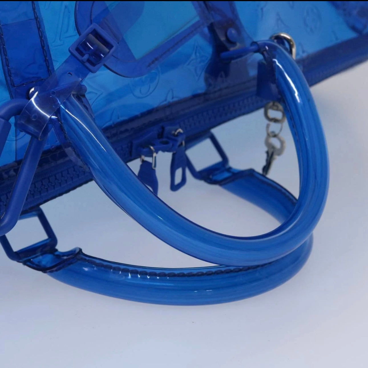 Louis Vuitton Monogram Vinyl Keepall Bandoulière 50 Bag – Blue