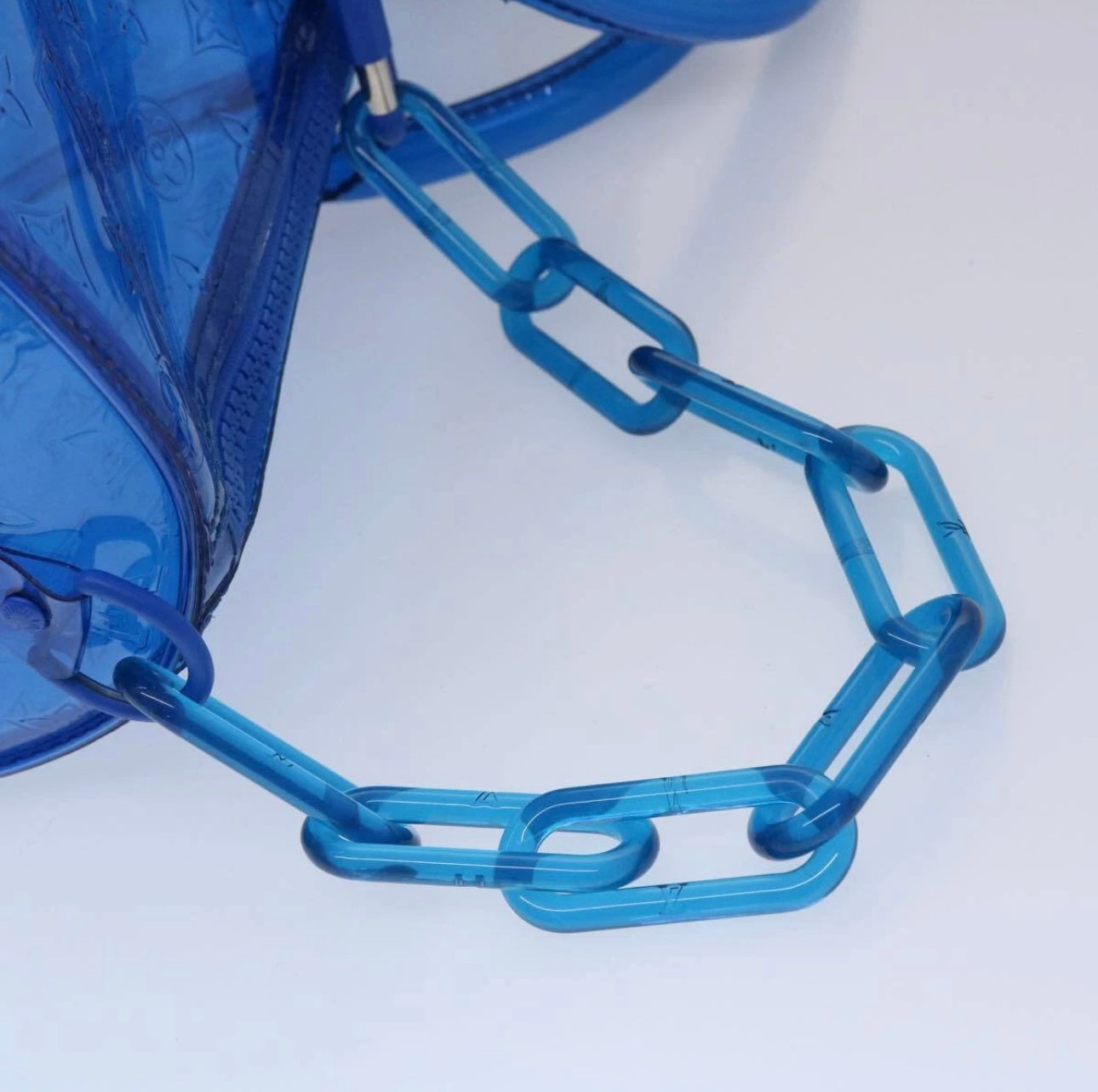 Louis Vuitton Monogram Vinyl Keepall Bandoulière 50 Bag – Blue