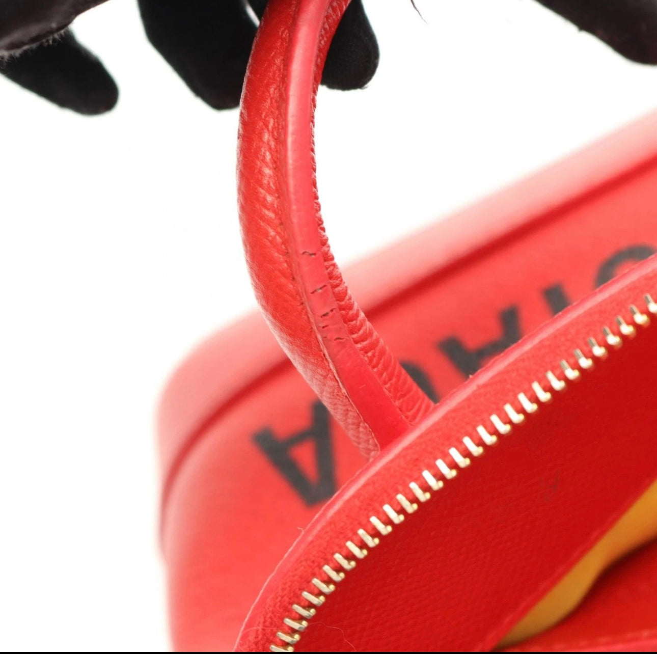Balenciaga Ville Top Handle XXS Crossbody – Red Leather