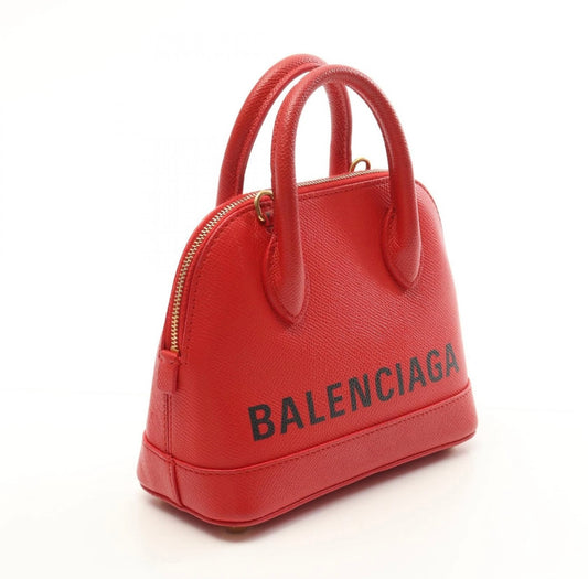 Balenciaga Ville Top Handle XXS Crossbody – Red Leather