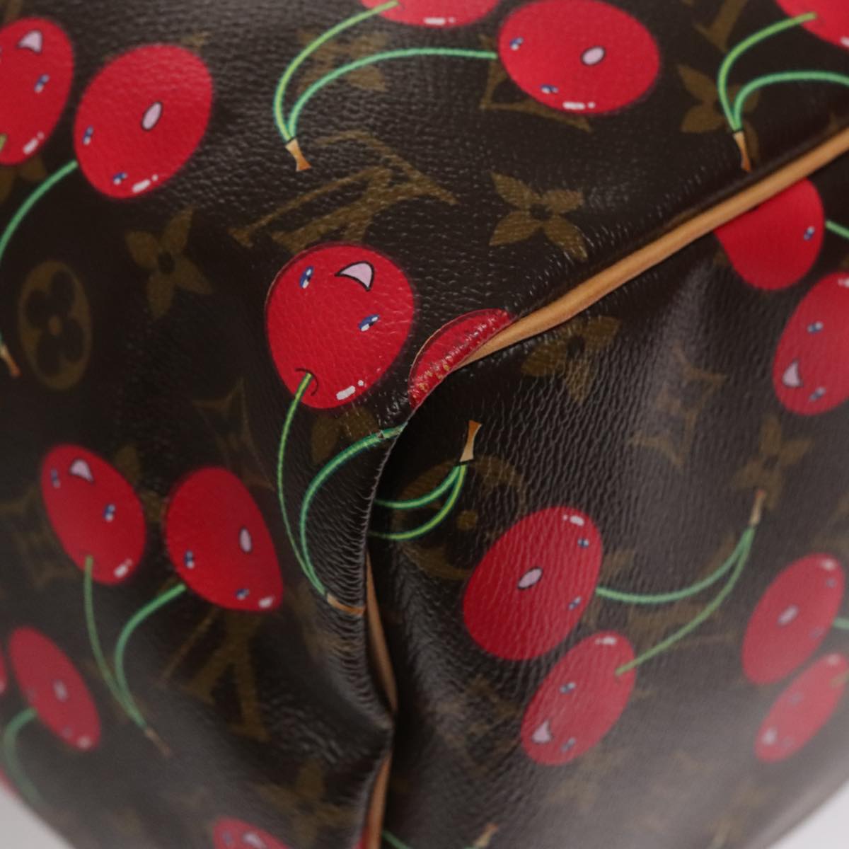 Louis Vuitton Monogram Cherry Keepall 45 Boston Bag