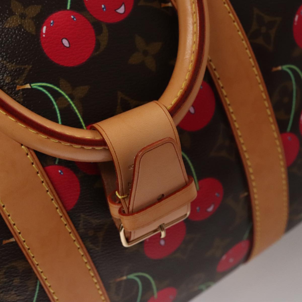 Louis Vuitton Monogram Cherry Keepall 45 Boston Bag